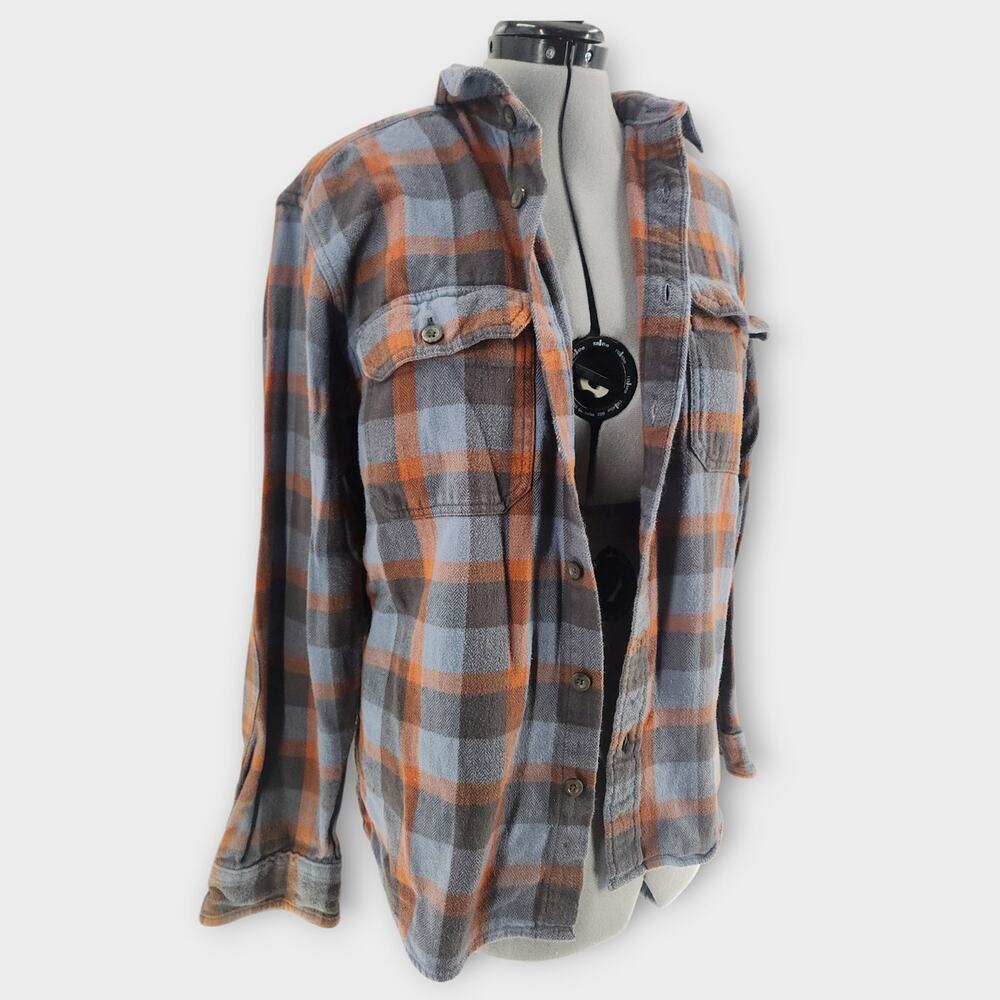 Woolrich Flannel Button Down Men's M Plaid Heavyweight Cabin Outdoors - Picture 3 of 7